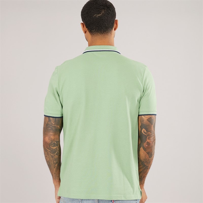 Ben Sherman Mens Twin Tipped Polo Shirt Grass Green - Image 2