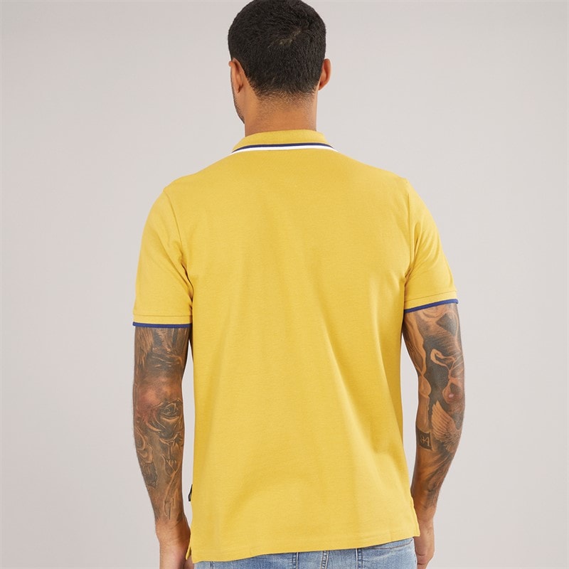 Ben Sherman Mens Twin Tipped Polo Shirt Sunflower - Image 2