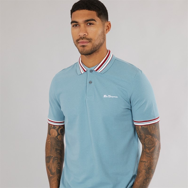 Ben Sherman Mens House Collar Polo Shirt Petrol - Image 1