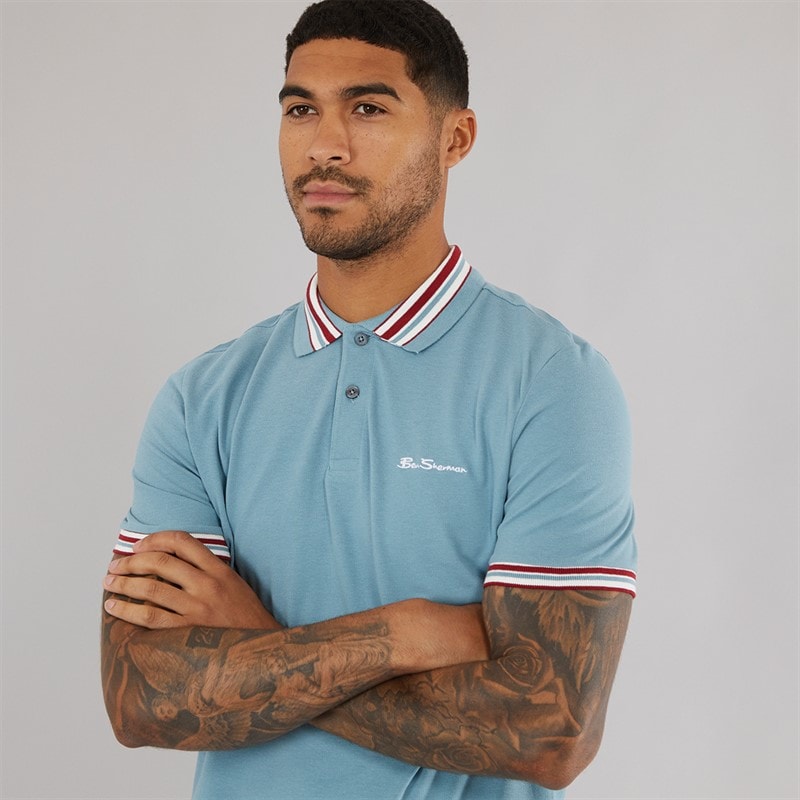 Ben Sherman Mens House Collar Polo Shirt Petrol - Image 3