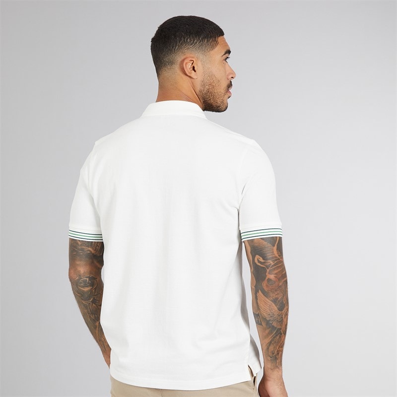 Ben Sherman Mens Placket Interest Polo Shirt Snow White - Image 2