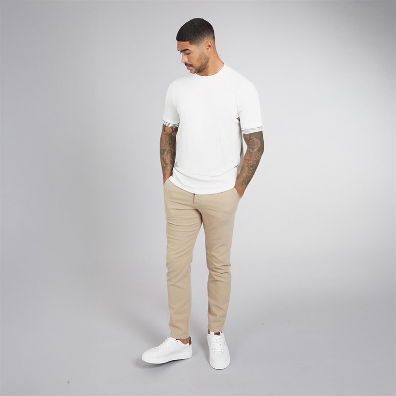 Ben Sherman Mens Placket Interest Polo Shirt Snow White - Image 4