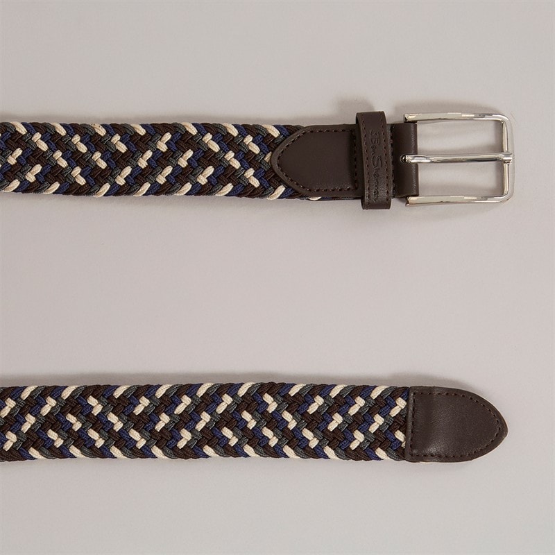 Ben Sherman Mens Weave Belt Stock Multi - Image 2