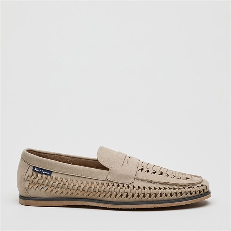 Ben Sherman Mens Miami Woven Deck Shoes Sand - Image 1
