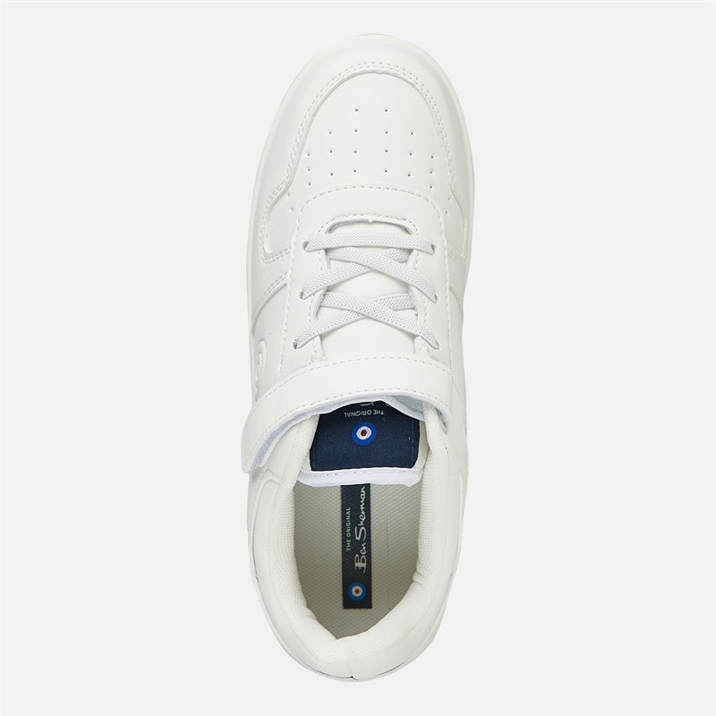 Ben Sherman Junior Boys Bronx Strap Trainers White - Image 4