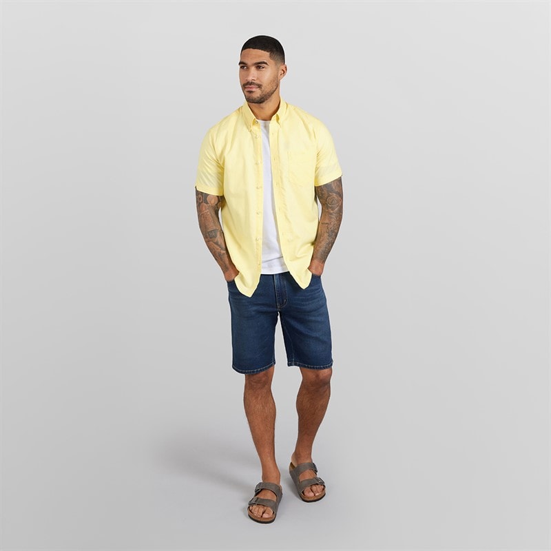 Ben Sherman Mens Short Sleeve Oxford Shirt Corn - Image 4