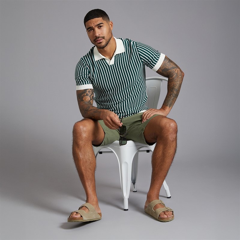 Ben Sherman Mens Vertical Wave Polo Shirt Snow White - Image 4