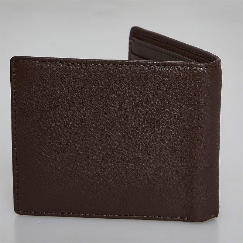 Ben Sherman Mens Wilder Pebble Leather Bi Fold Wallet Brown - Image 3