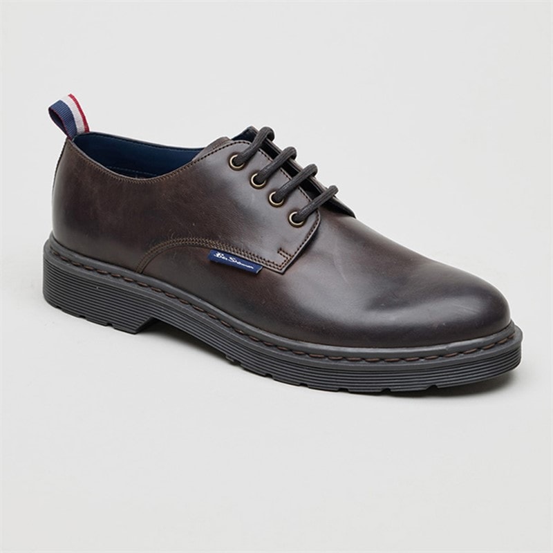Ben Sherman Mens Dave Leather Shoes Dark Brown - Image 2