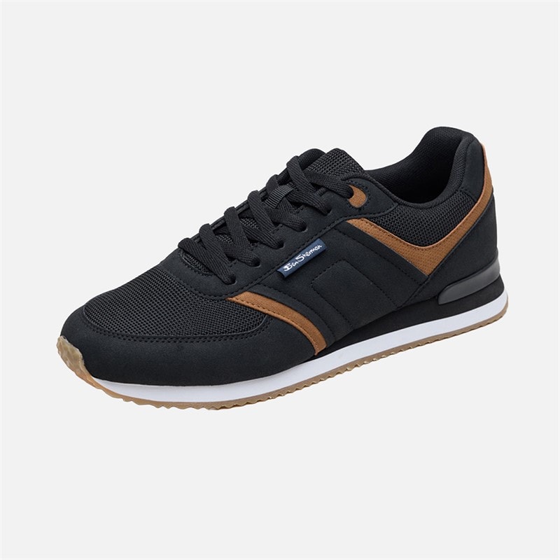 Ben Sherman Mens Odin Trainers Black/Tan - Image 2