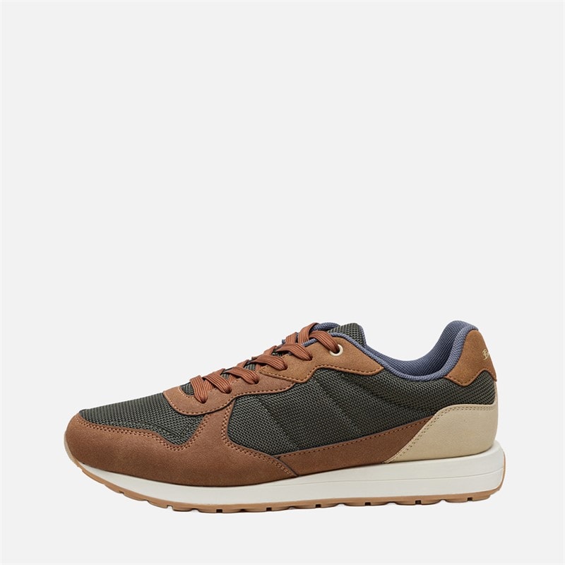 Ben Sherman Mens Cruiser Trainers Green/Brown