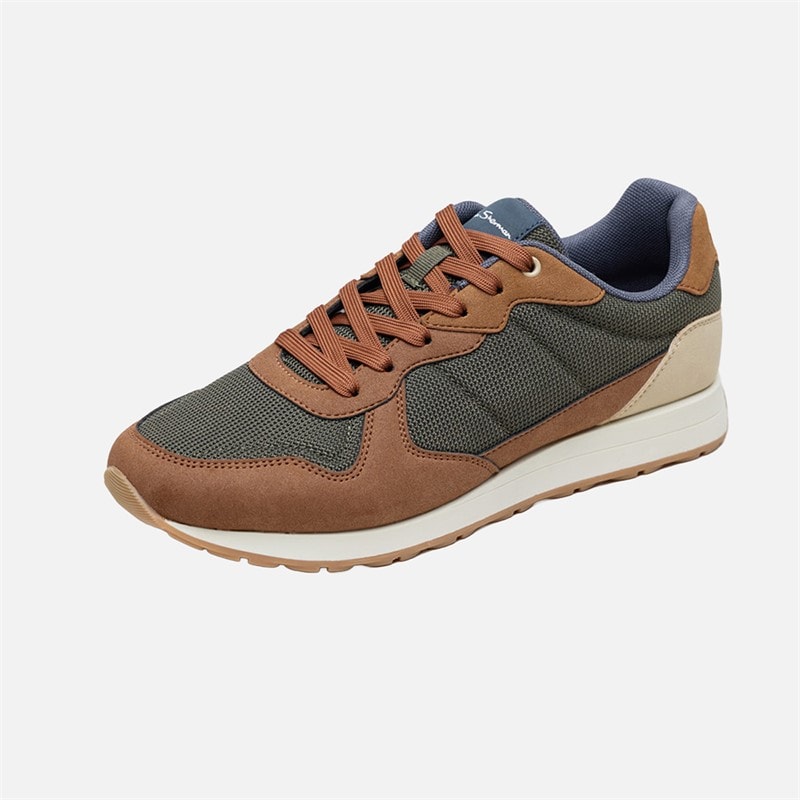 Ben Sherman Mens Cruiser Trainers Green/Brown - Image 2