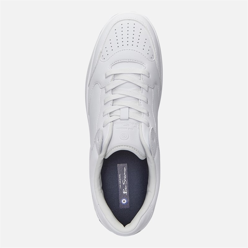 Ben Sherman Mens Match Trainers White/White - Image 4