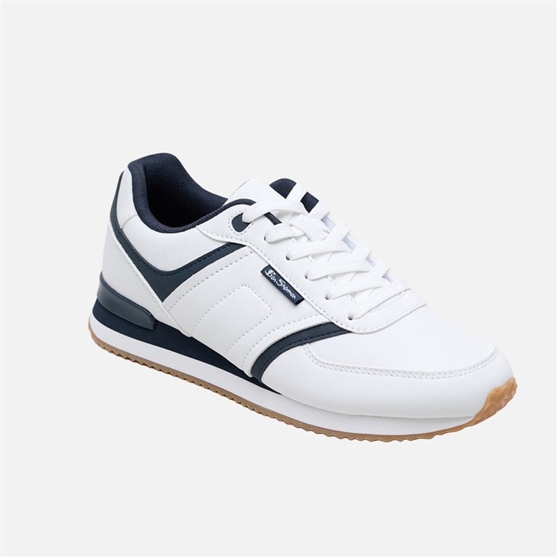 Ben Sherman Mens Odin Trainers White/Navy - Image 2