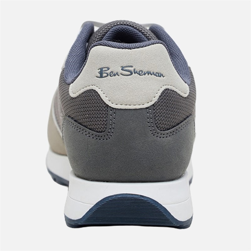 Ben Sherman Mens Cruiser Trainers Grey/Light Grey - Image 4