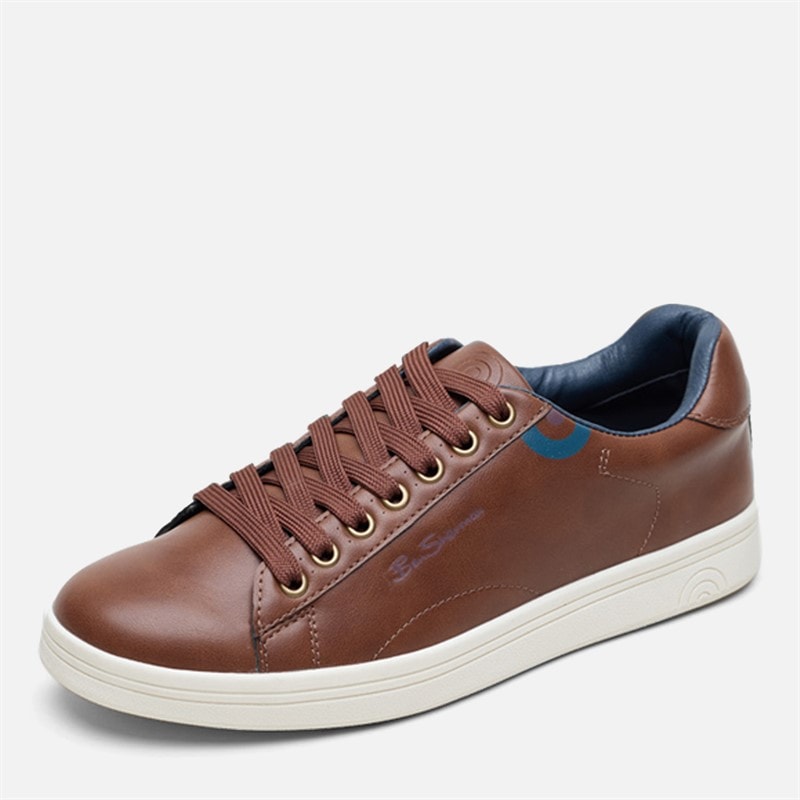 Ben Sherman Mens Storm Trainers Tan/Navy - Image 5