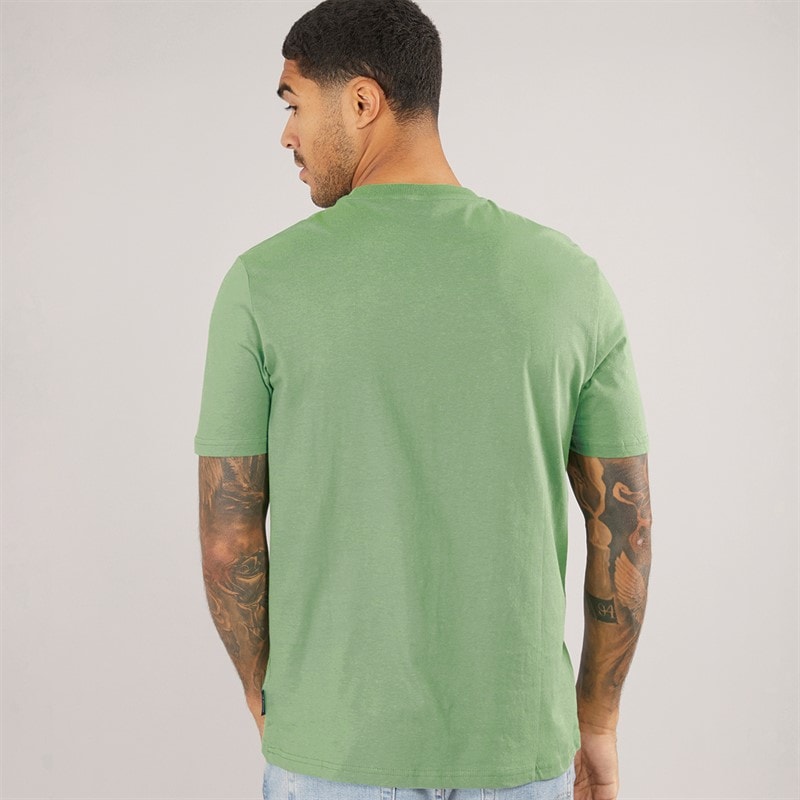 Ben Sherman Mens Trippy Target T-Shirt Dark Grass Green - Image 2