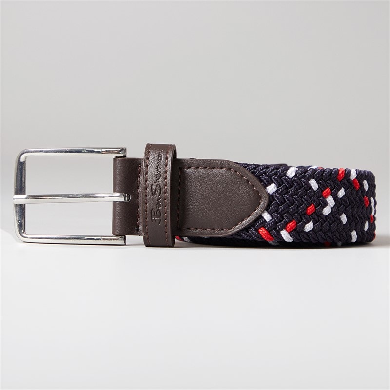 Ben Sherman Mens Fenton Weave Belt olate Multi/Choc