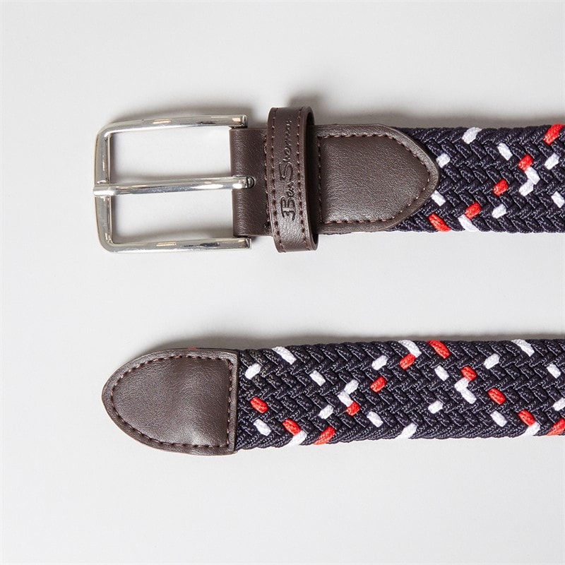 Ben Sherman Mens Fenton Weave Belt olate Multi/Choc - Image 2