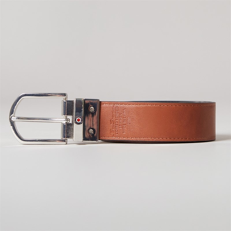 Ben Sherman Mens Boxed Webber Belt Black/Tan - Image 2
