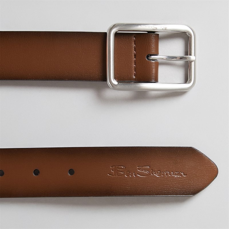 Ben Sherman Mens Harris Centre Bar Belt Choc - Image 2