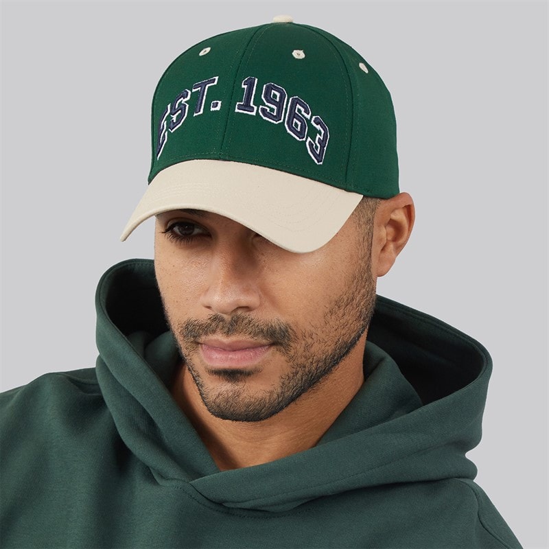 Ben Sherman Mens 1963 Baseball Cap Forest Green/Fog/Navy Forest Green, Fog & Navy - Image 2