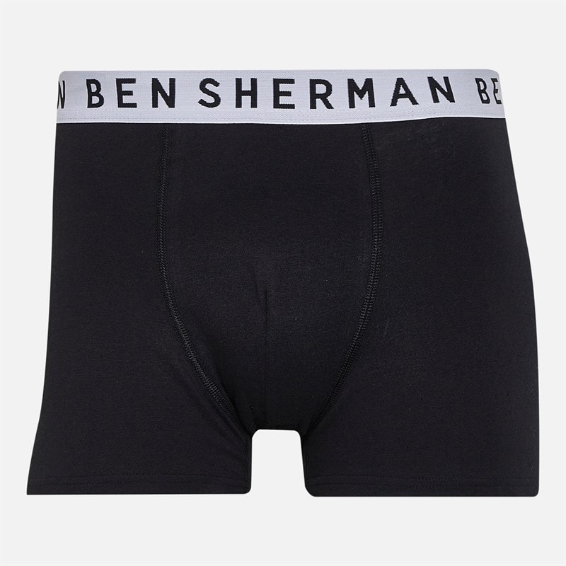 Ben Sherman Mens Seven Pack Boxers Black/White - Image 3