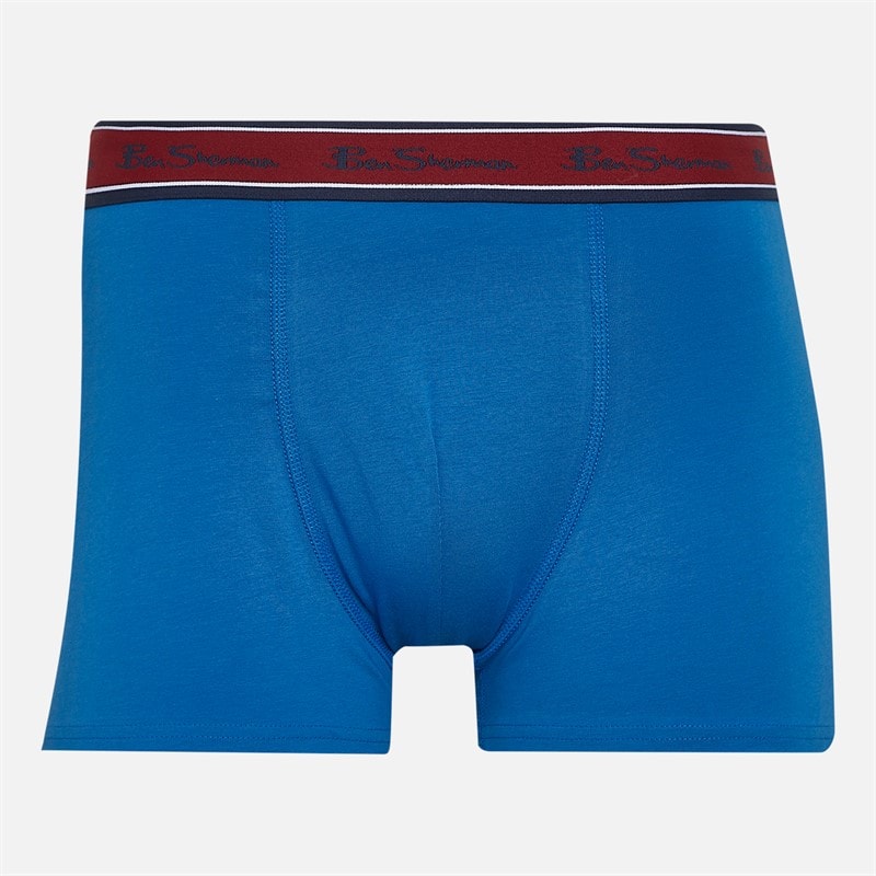 Ben Sherman Mens Three Pack Trunks Checker/Plain - Image 2