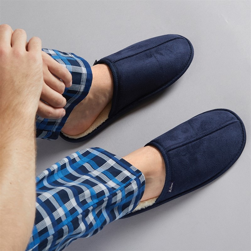 Ben Sherman Mens Country Club Mule Slipper Navy - Image 4