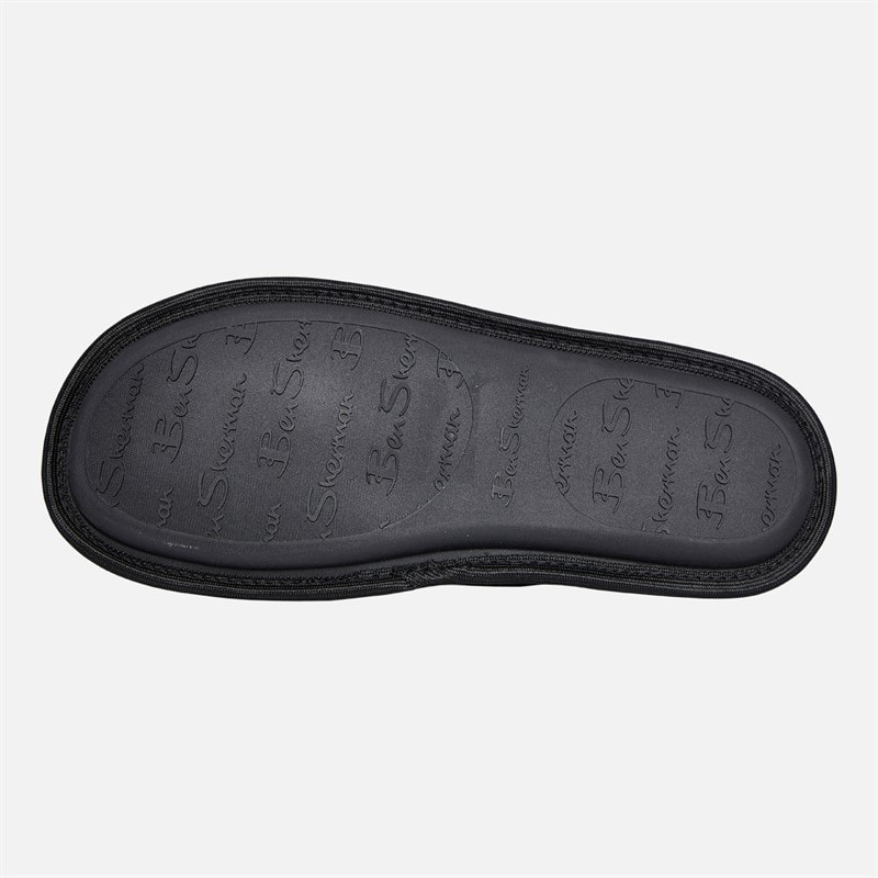 Ben Sherman Mens Country Club Mule Slippers Black - Image 3