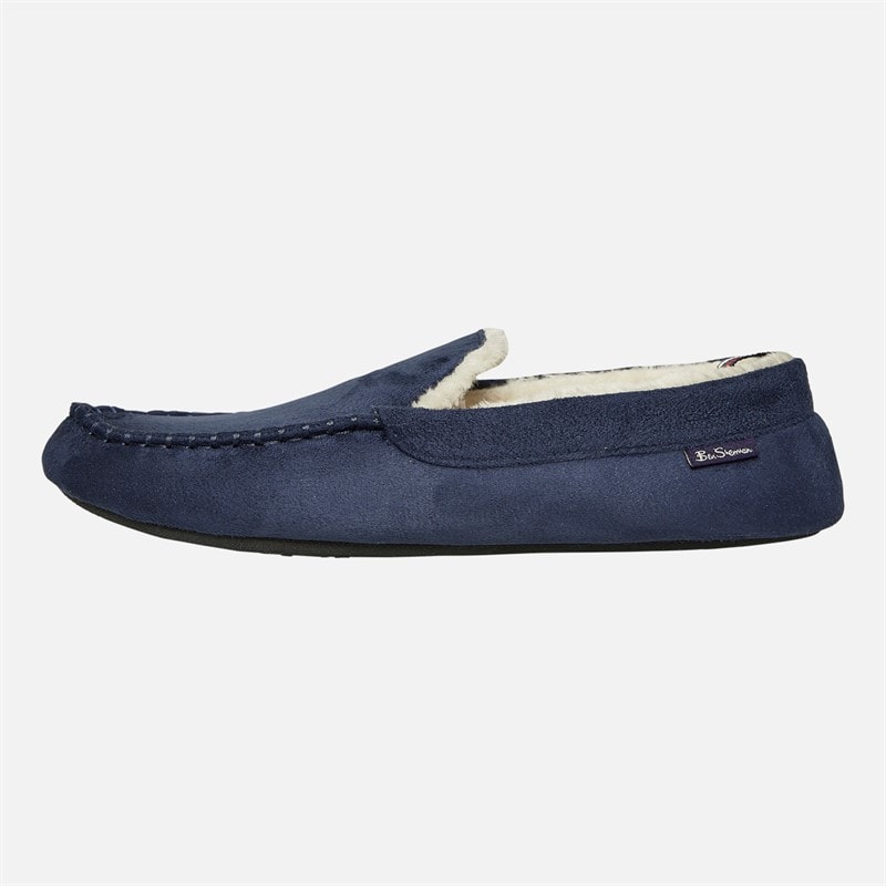 Ben Sherman Mens Casa Cartegena Moccasin Slippers Navy - Image 2