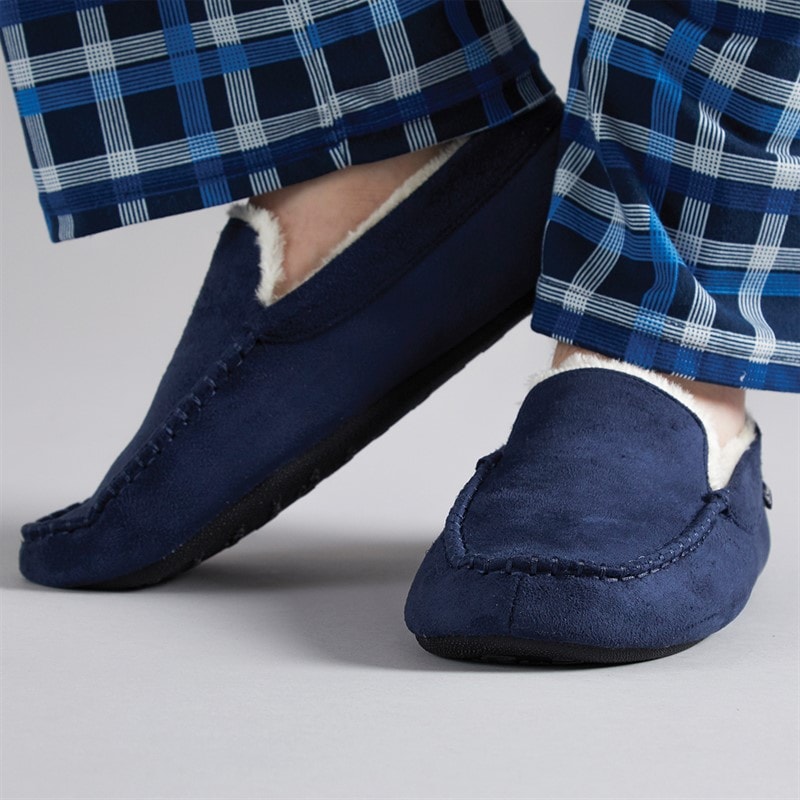 Ben Sherman Mens Casa Cartegena Moccasin Slippers Navy - Image 5