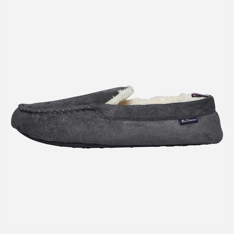 Ben Sherman Mens Casa Cartegena Moccasin Slipper Grey - Image 2
