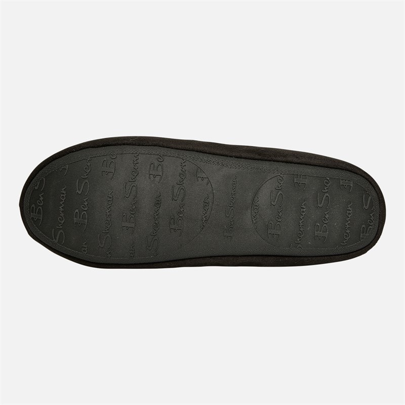Ben Sherman Mens Casa Cartegena Moccasin Slippers Black - Image 3