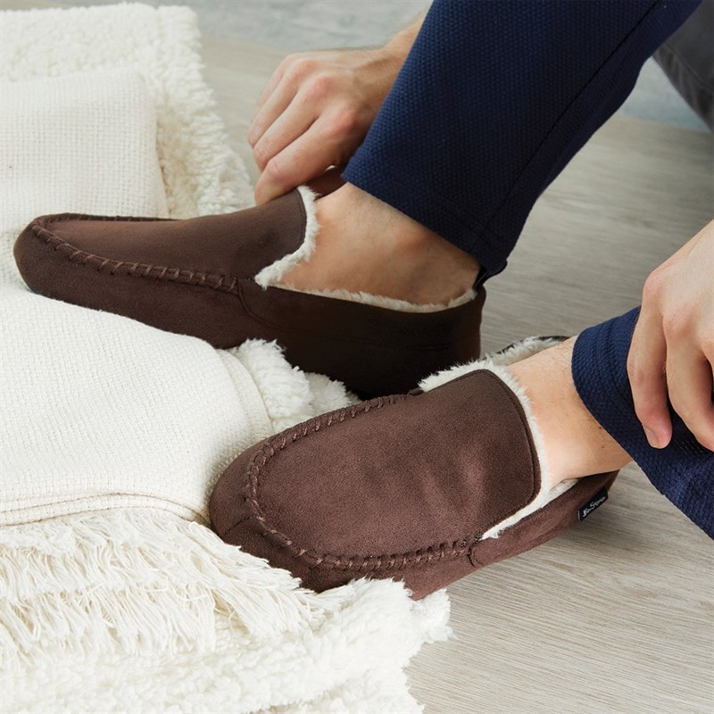 Ben Sherman Mens Casa Cartegena Moccasin Slipper Brown - Image 3