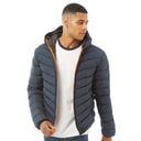 Brave Soul Mens Grantplain Padded Jacket Navy