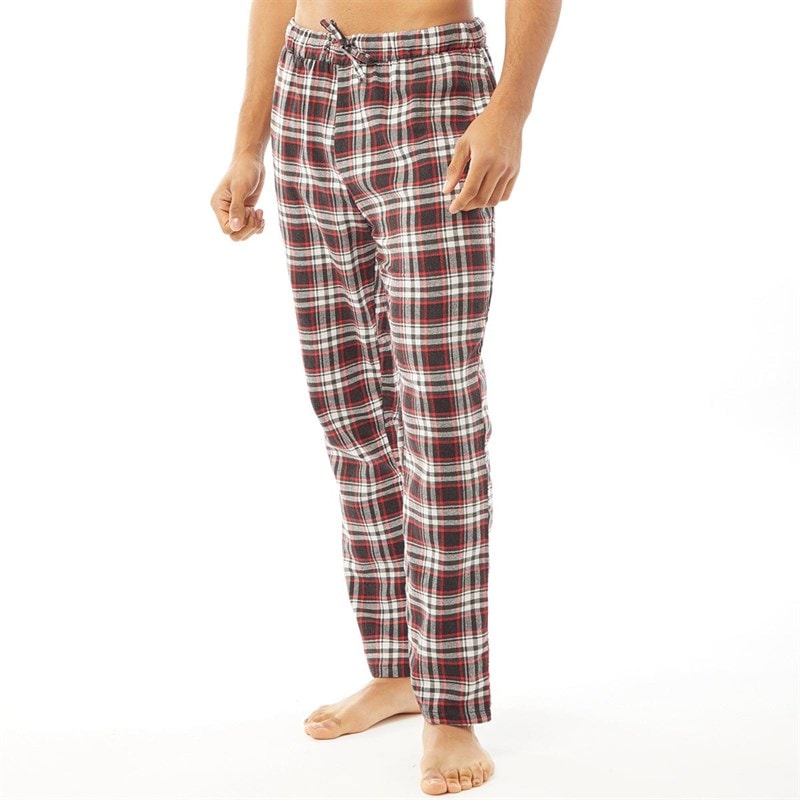 Brave Soul Mens Lager Nightwear Set Charcoal Marl/Charcoal Grey - Image 3