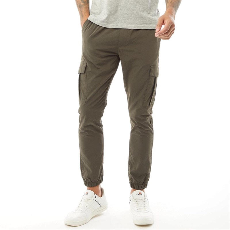 Brave Soul Mens Taslan Cargo Pants Khaki - Image 1