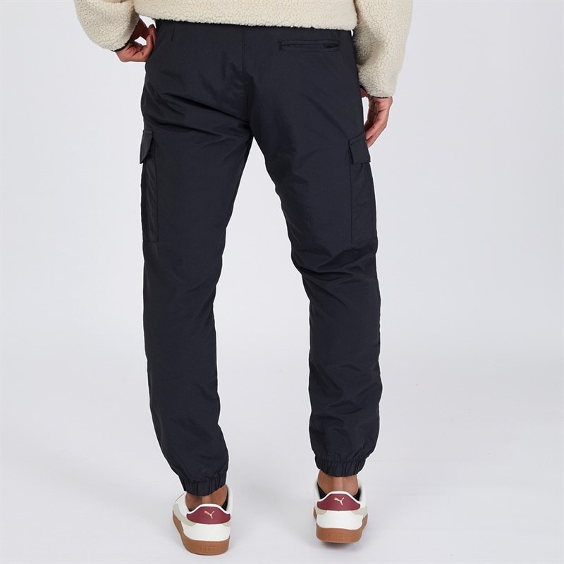 Brave Soul Mens Taslan Cargo Pants Black - Image 2