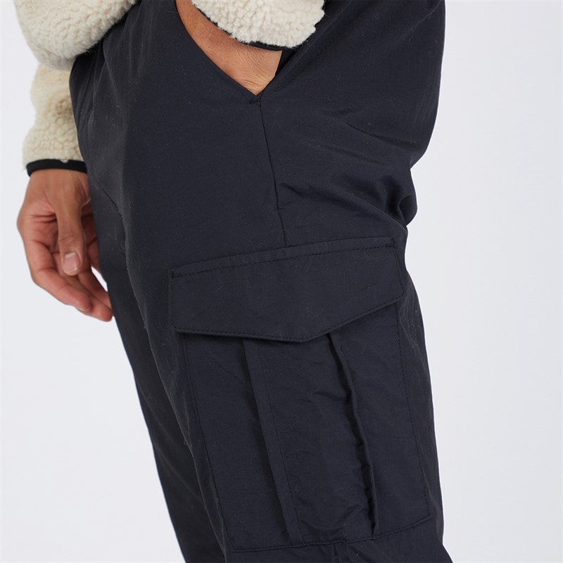 Brave Soul Mens Taslan Cargo Pants Black - Image 3