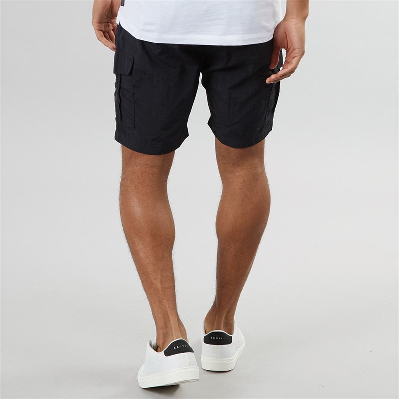 Brave Soul Mens Fine Taslan Cargo Shorts Black - Image 2