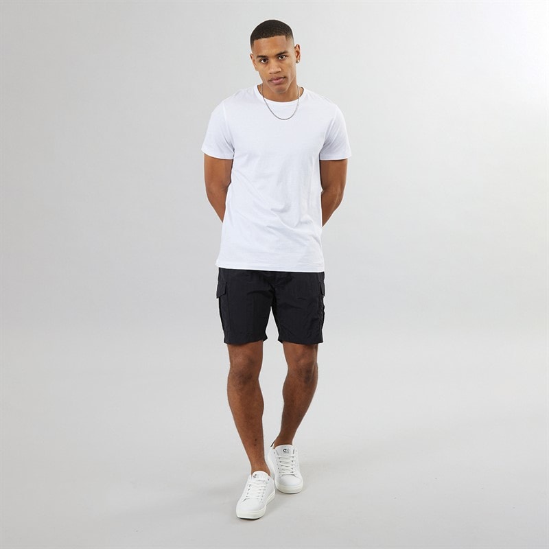 Brave Soul Mens Fine Taslan Cargo Shorts Black - Image 4