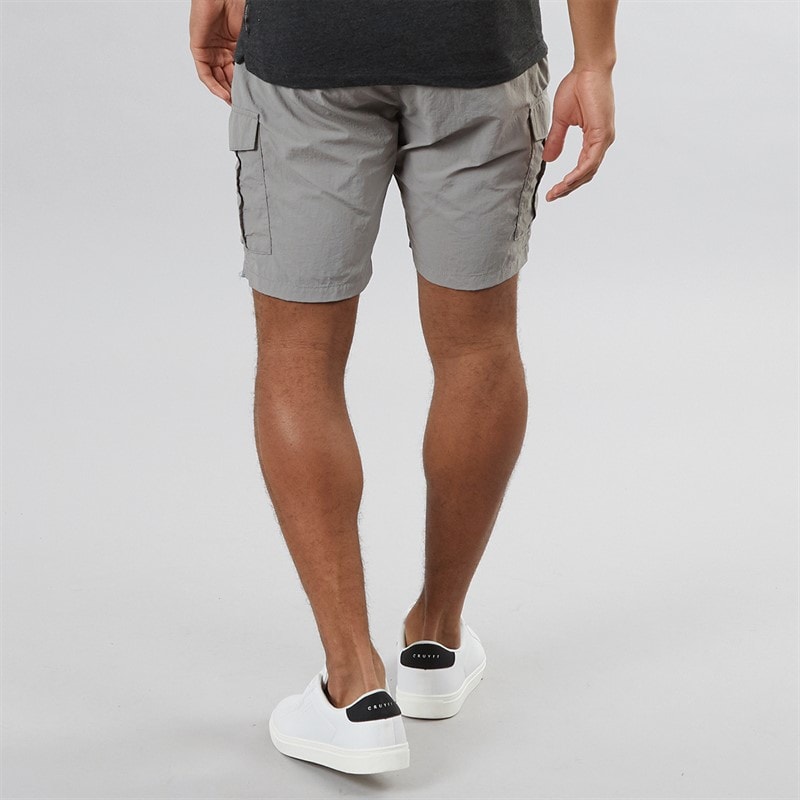 Brave Soul Mens Fine Taslan Cargo Shorts Grey - Image 2