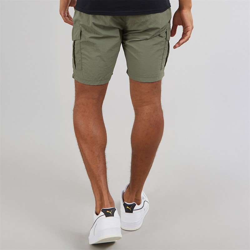 Brave Soul Mens Fine Taslan Cargo Shorts Sage - Image 2