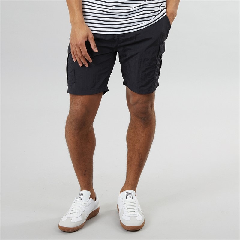 Brave Soul Mens Fine Taslan Cargo Shorts Navy - Image 1
