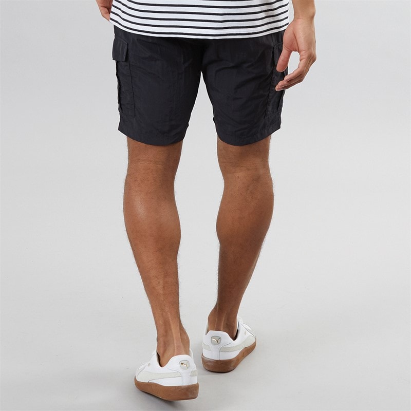 Brave Soul Mens Fine Taslan Cargo Shorts Navy - Image 2