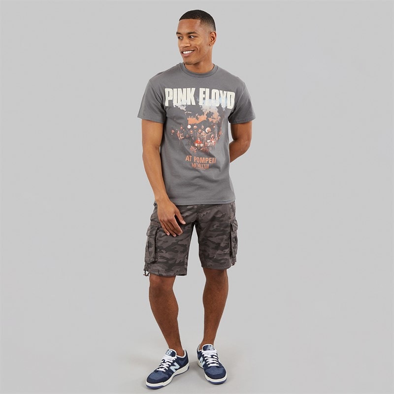 Brave Soul Mens George Camo Cargo Shorts Grey Camo - Image 4