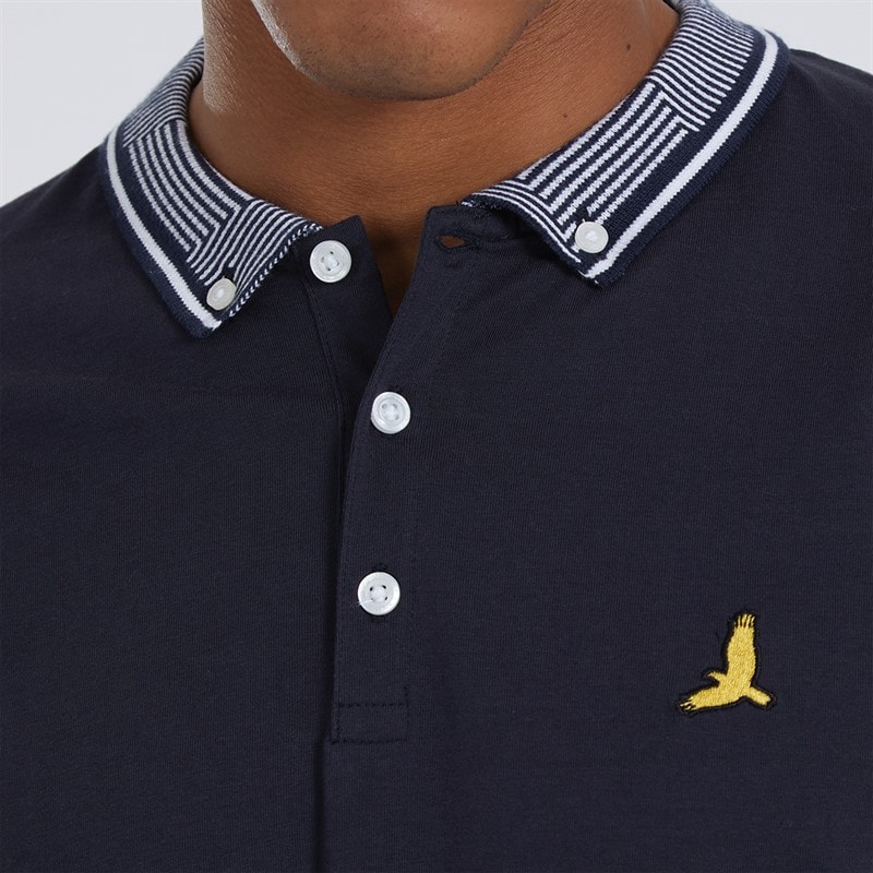 Brave Soul Mens Story Polo Shirt Navy - Image 3