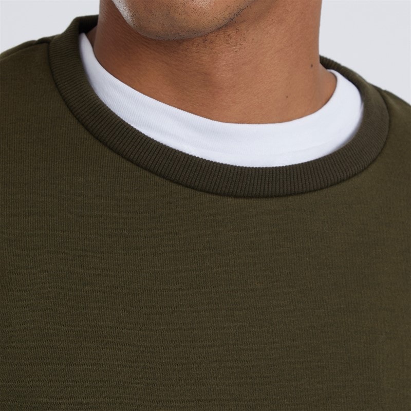 Brave Soul Mens William Sweatshirt Mid Khaki - Image 3