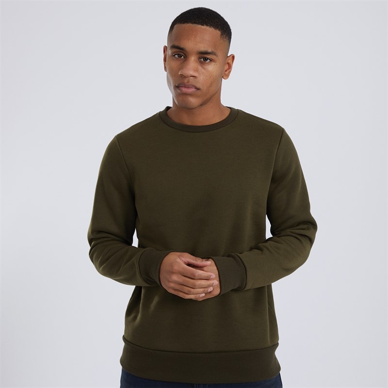 Brave Soul Mens William Sweatshirt Mid Khaki - Image 5